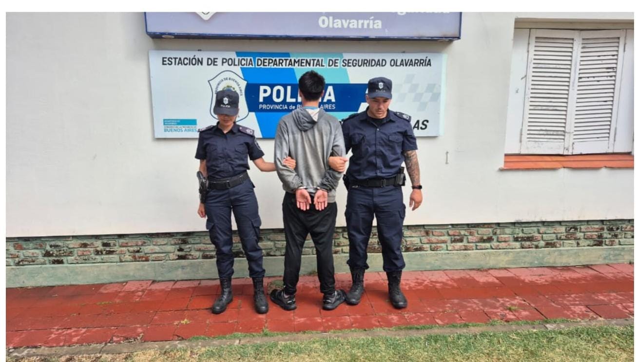 Un joven de 21 años fue detenido por la policía en Olavarría tras robar un teléfono