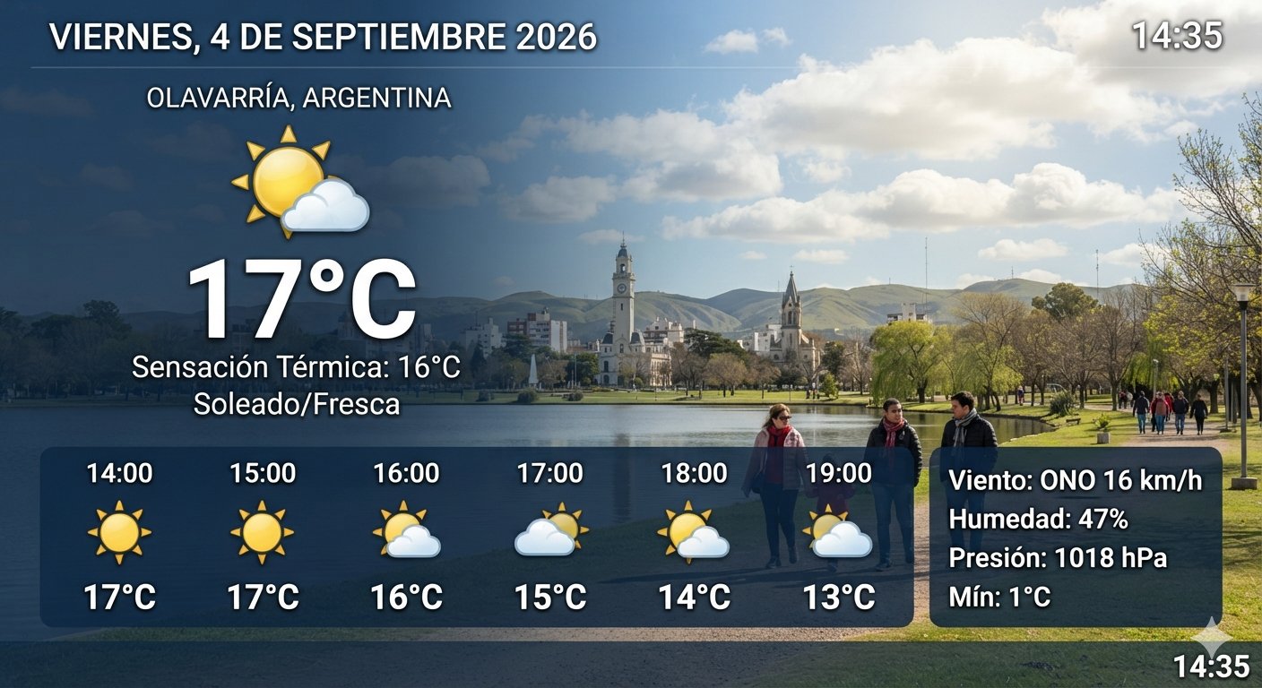 🎙️ CLIMA PARA OLAVARRÍA – VIERNES 4 DE SEPTIEMBRE