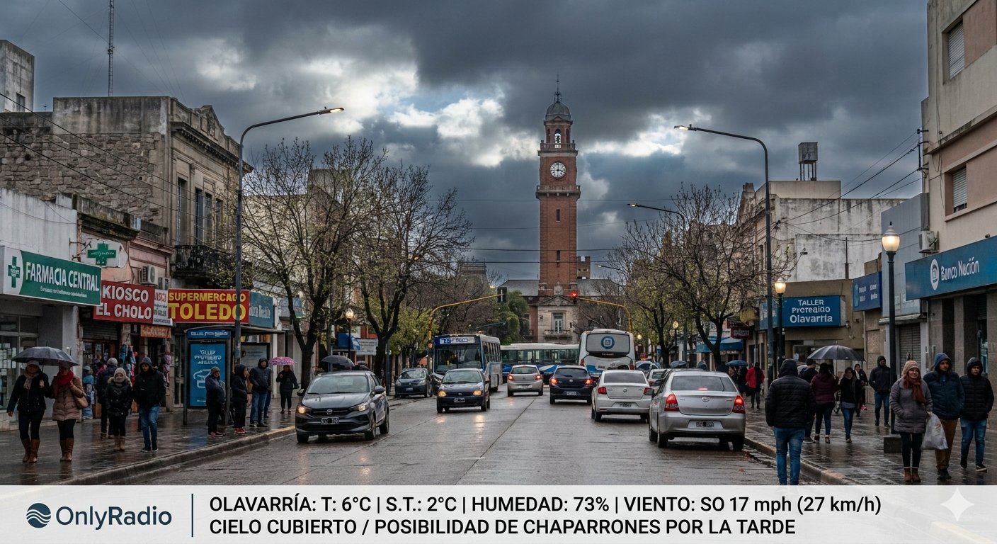 🌡️ Clima en Olavarría — sábado 5 de septiembre