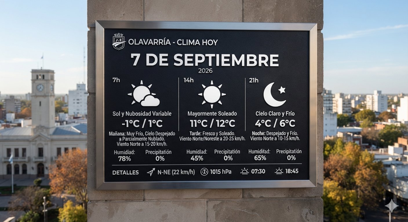 🌤️ PRONÓSTICO DEL TIEMPO – OLAVARRÍA