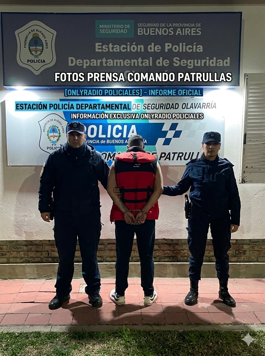 DOS HOMBRES FUERON APREHENDIDOS POR RESISTENCIA A LA AUTORIDAD EN OLAVARRÍA