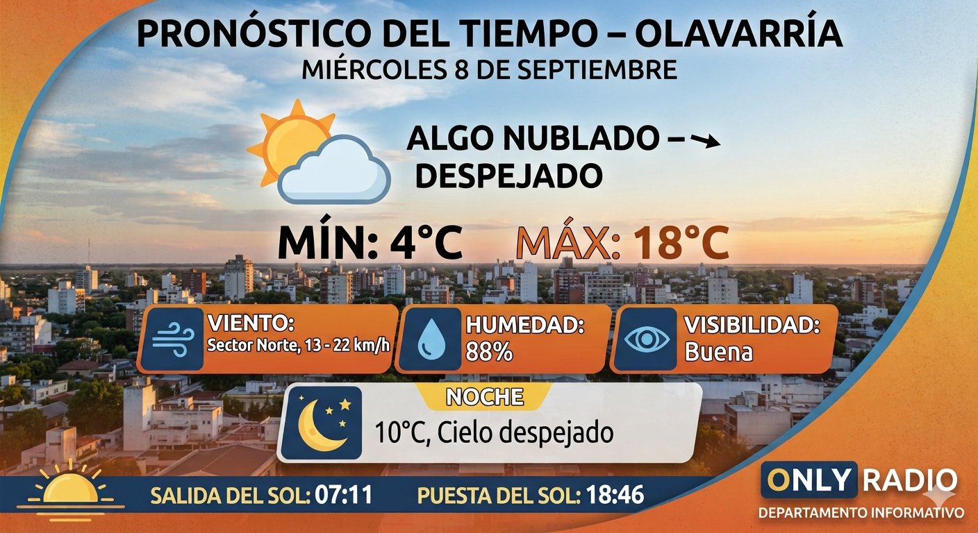 🌤️ PRONÓSTICO DEL TIEMPO – OLAVARRÍA