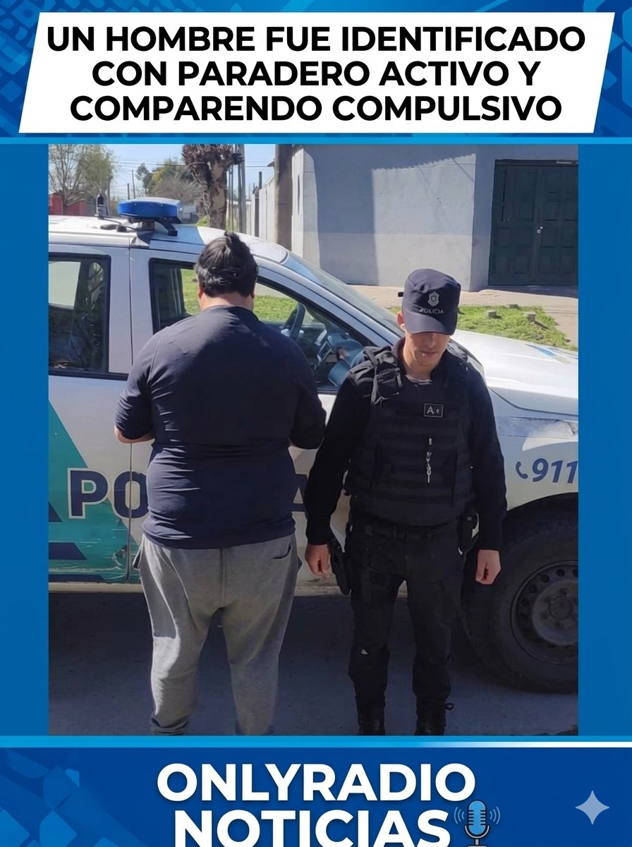 UN HOMBRE FUE IDENTIFICADO CON PARADERO ACTIVO Y COMPARENDO COMPULSIVO.
