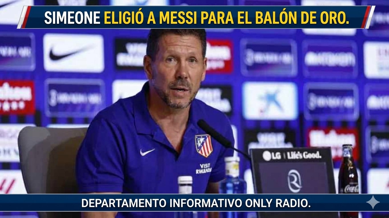 SIMEONE ELIGIÓ A MESSI PARA EL BALÓN DE ORO: “SIN NINGUNA DUDA”