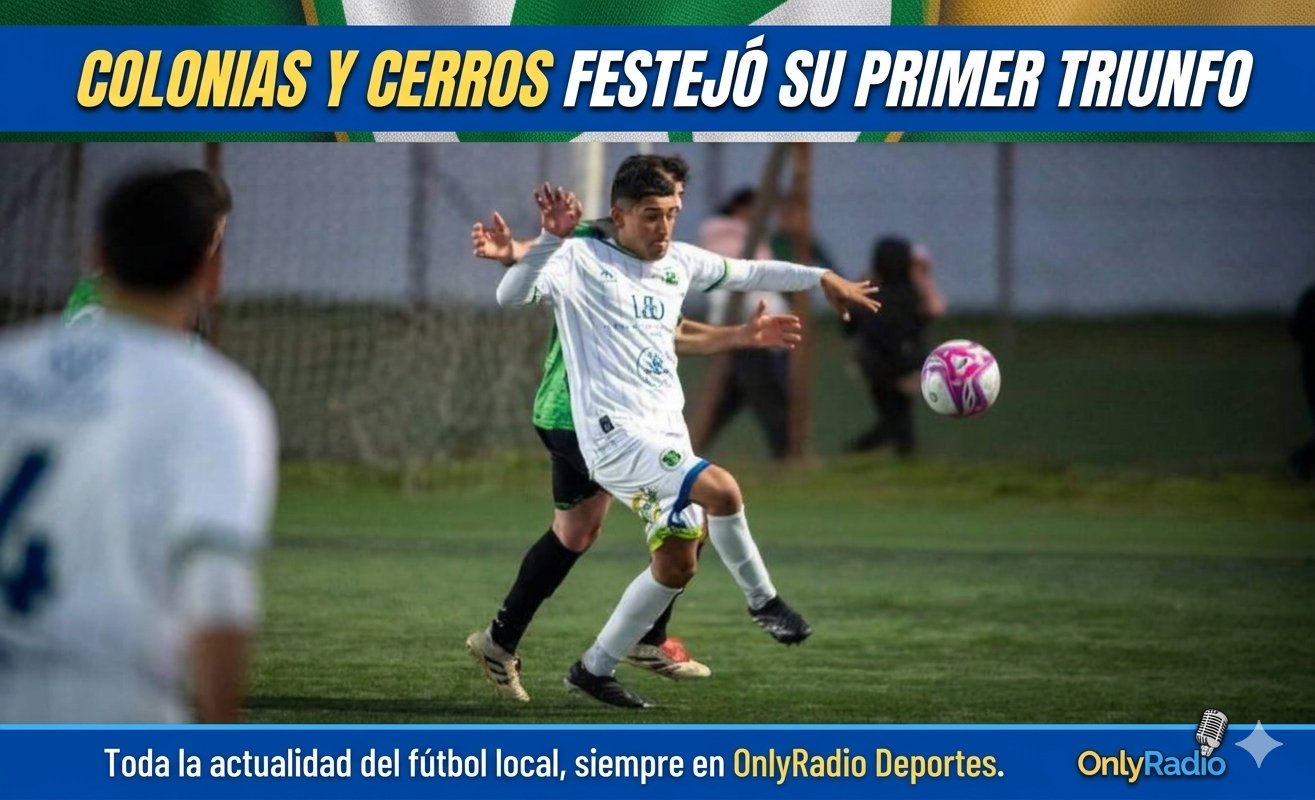 COLONIAS Y CERROS FESTEJÓ SU PRIMER TRIUNFO EN EL TORNEO JUAN DOMINGO MARINANGELI