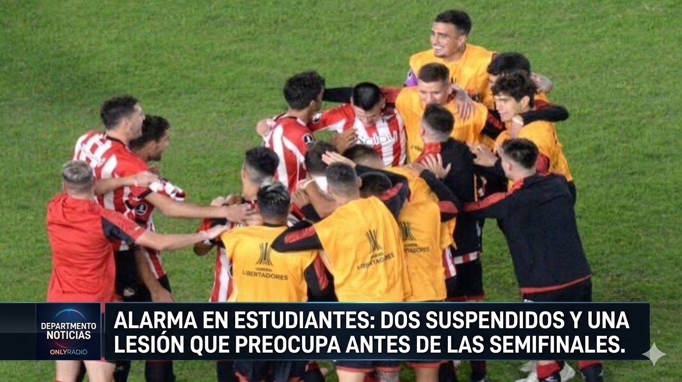 ALARMA EN ESTUDIANTES: DOS SUSPENDIDOS Y UNA LESIÓN QUE PREOCUPA ANTES DE LAS SEMIFINALES