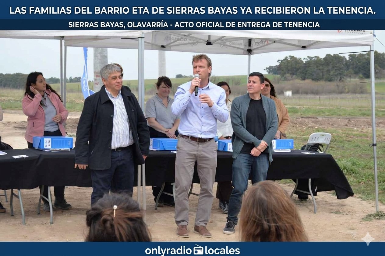 108 LOTES CON SERVICIOS: LAS FAMILIAS DEL BARRIO ETA DE SIERRAS BAYAS YA RECIBIERON LA TENENCIA