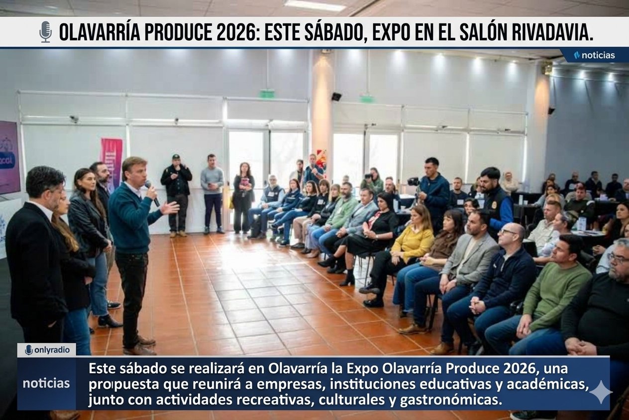 🎙️ OLAVARRÍA PRODUCE 2026: ESTE SÁBADO, EXPO EN EL SALÓN RIVADAVIA.