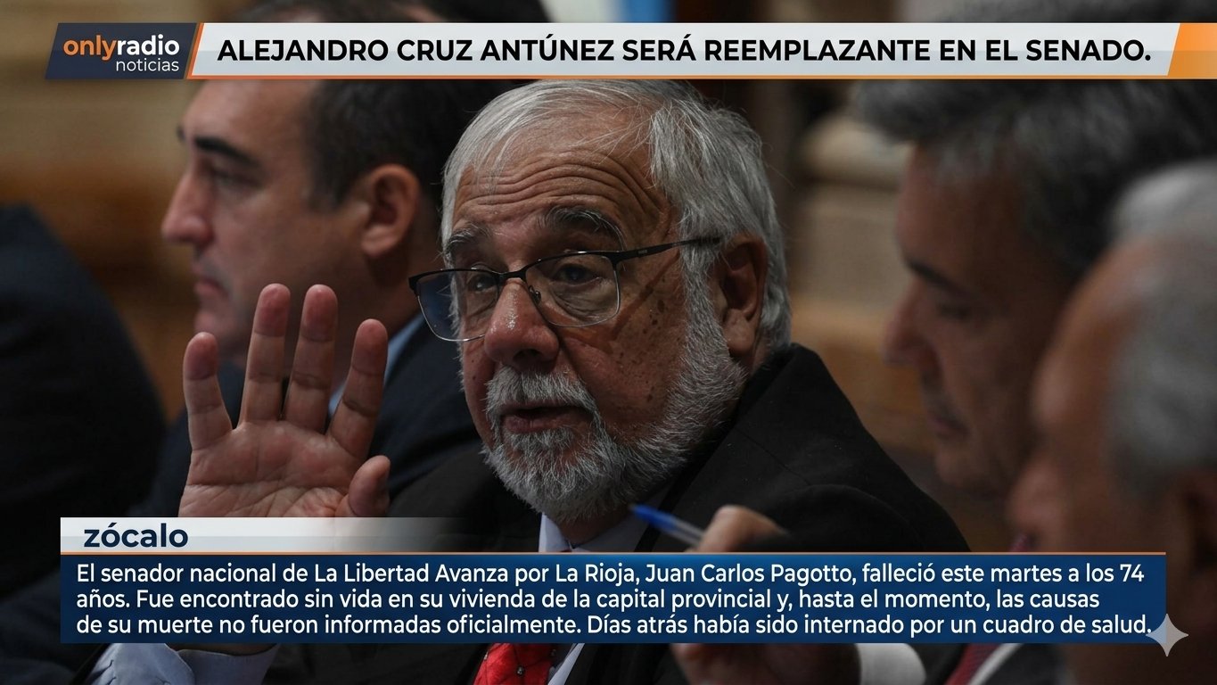 PAGOTTO: ALEJANDRO CRUZ ANTÚNEZ SERÁ SU REEMPLAZANTE EN EL SENADO