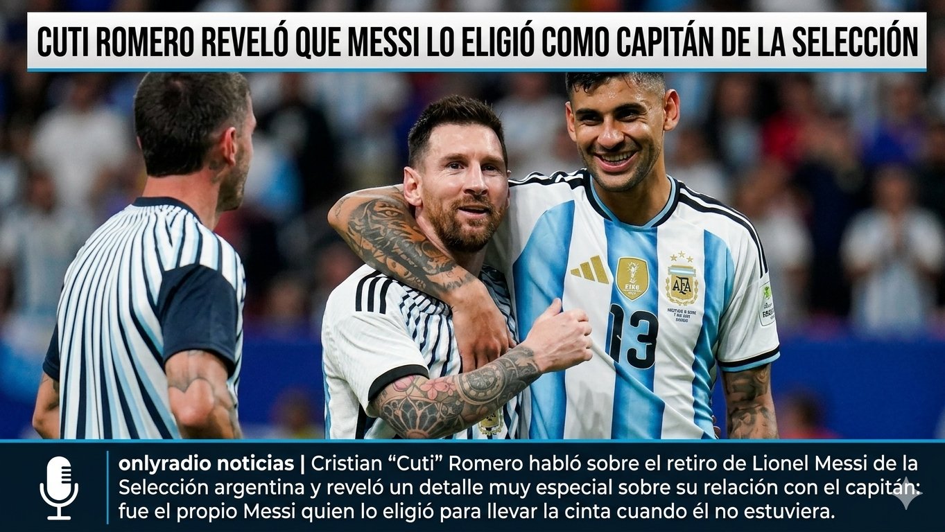 LA CONFESIÓN QUE SORPRENDIÓ A TODOS: CUTI ROMERO REVELÓ QUE MESSI LO ELIGIÓ COMO CAPITÁN DE LA SELECCIÓN.