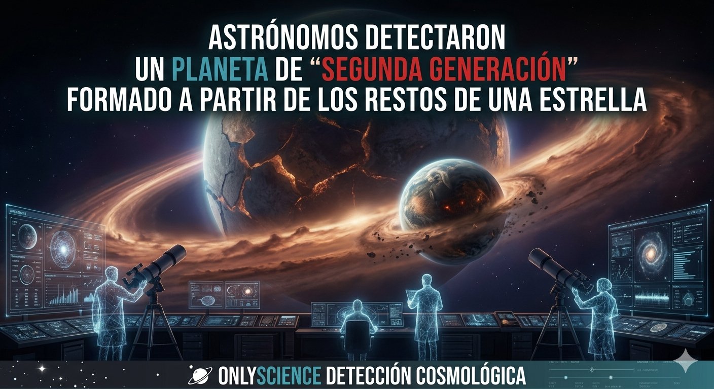 ASTRÓNOMOS DETECTARON UN PLANETA DE “SEGUNDA GENERACIÓN” FORMADO A PARTIR DE LOS RESTOS DE UNA ESTRELLA