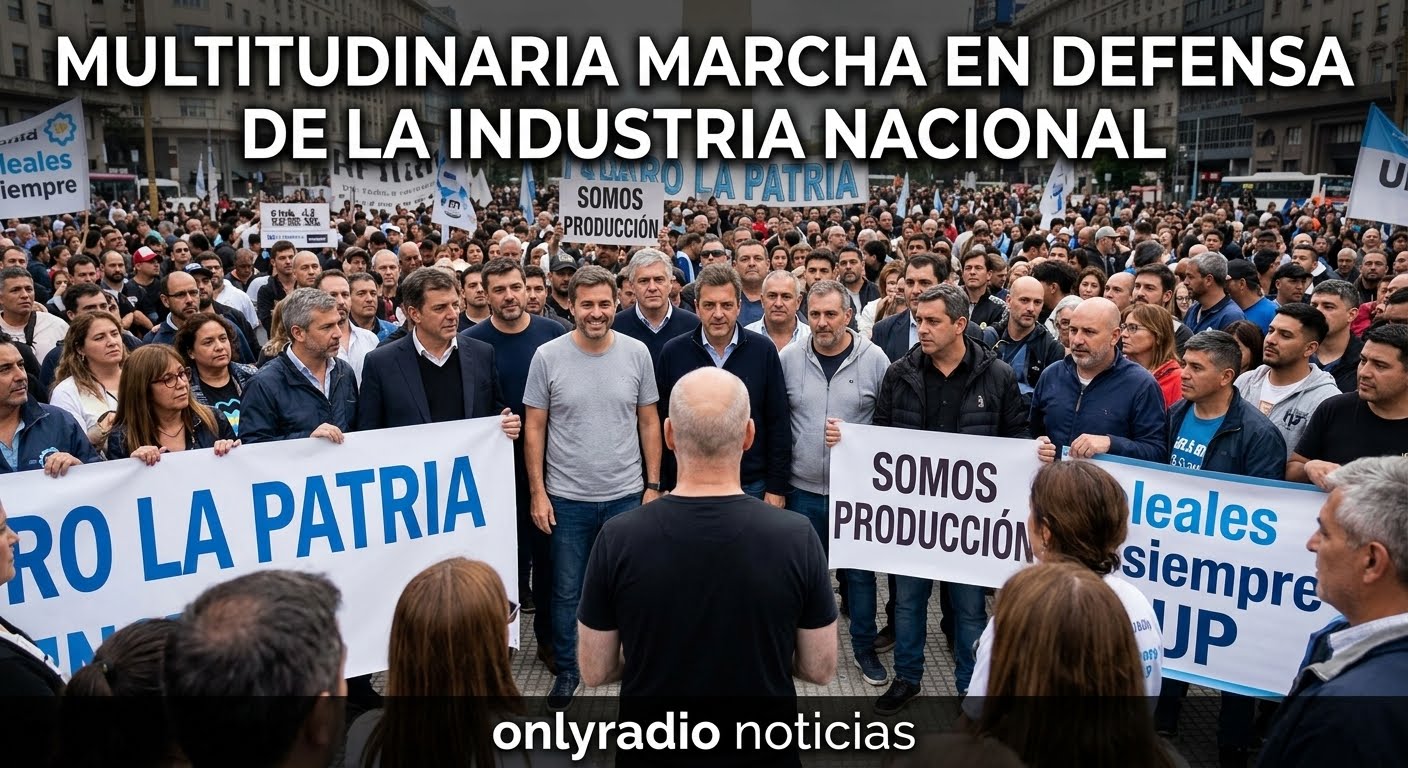 MULTITUDINARIA MARCHA EN DEFENSA DE LA INDUSTRIA NACIONAL.