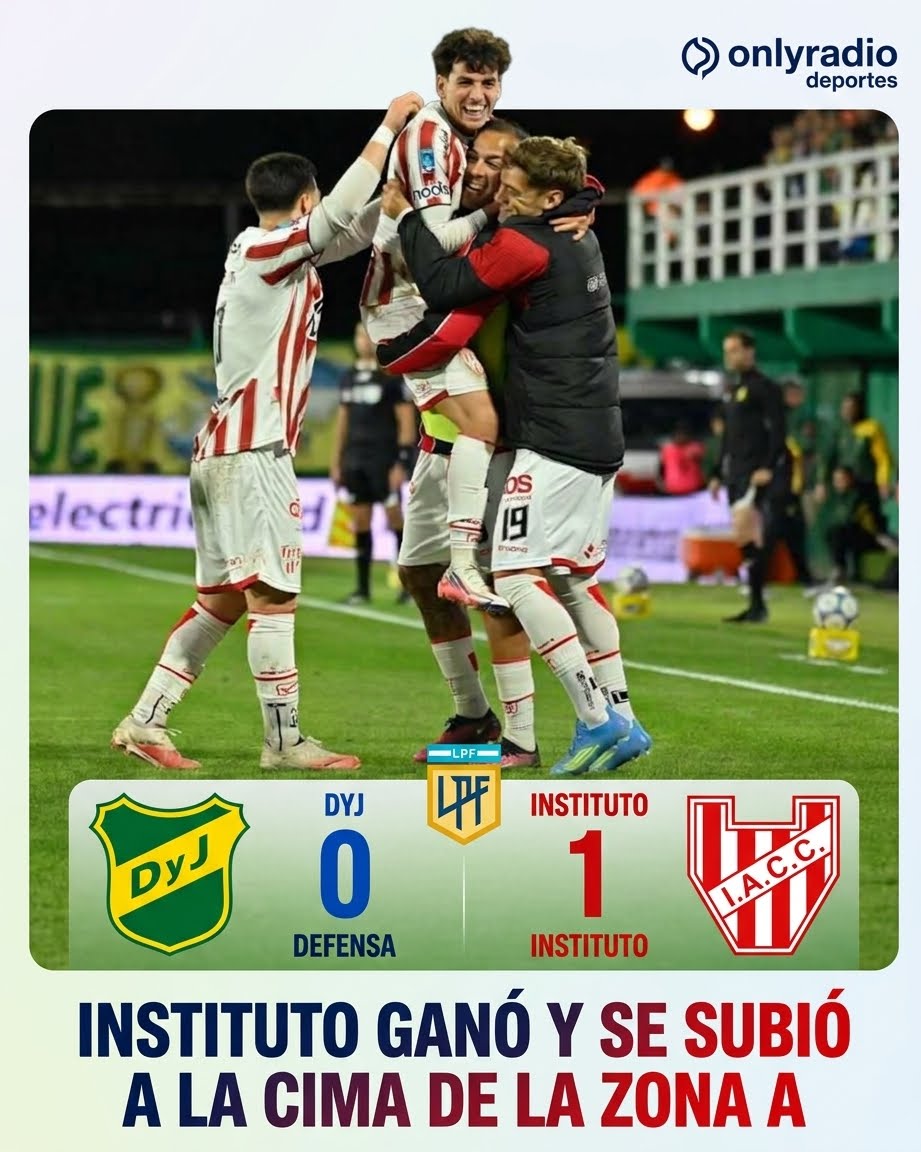 INSTITUTO GANÓ Y SE SUBIÓ A LA CIMA DE LA ZONA A