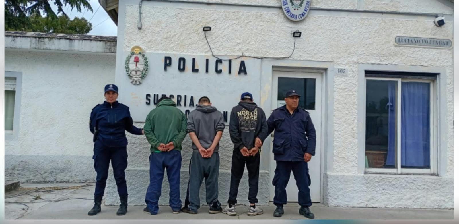 TRES HOMBRES FUERON APREHENDIDOS POR UN INTENTO DE ROBO EN LOMA NEGRA